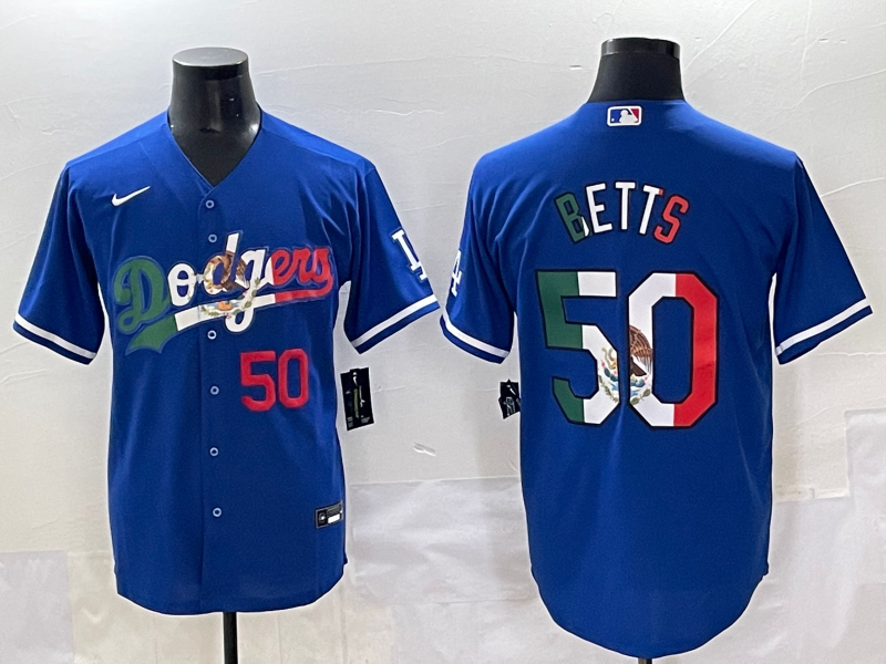 Men 2025 Los Angeles Dodgers #50 Betts Blue Nike 2025 MLB All Star Jersey style 003->los angeles dodgers->MLB Jersey